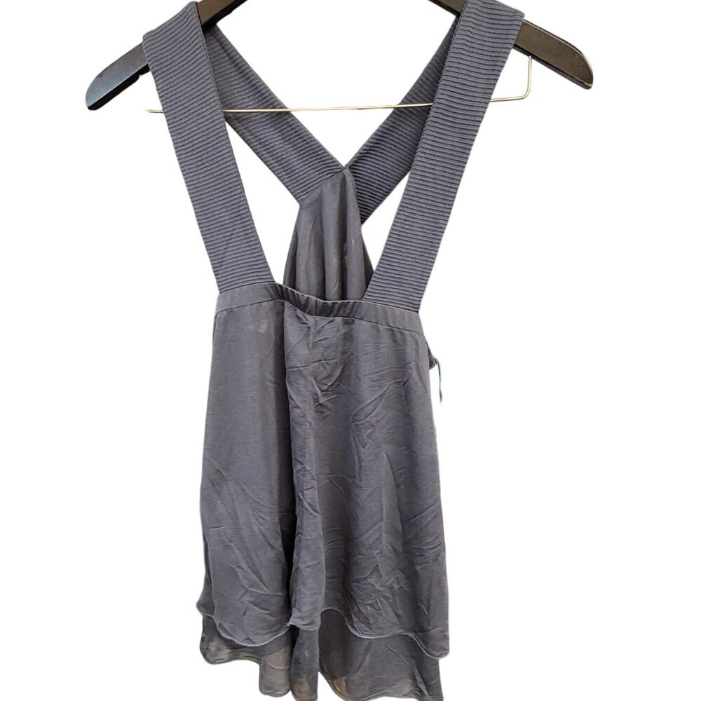 Emporio Armani Womens Tank Top IT 42 US 6 Navy Cross Back Italy NWT NEW